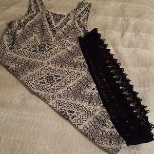 Summer Dress sleeveless  with crochet hem
